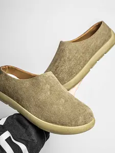 New Summer Autumn Beken Shoes for Men, Closed-Toe Half Sandals, Retro Comfortable Casual Shoes, Soft Sole, All Seasons