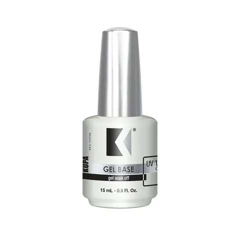 KUPA Gelfinity Liquid Gel Base Coat Nails Polish (0.5oz) - Pro UV Light Gel for Professional Manicures & DIY Home Use, Protective Long-Lasting Easy-Remove Manicure Style Coating, UV-LED Quick-Curing Cosmetic