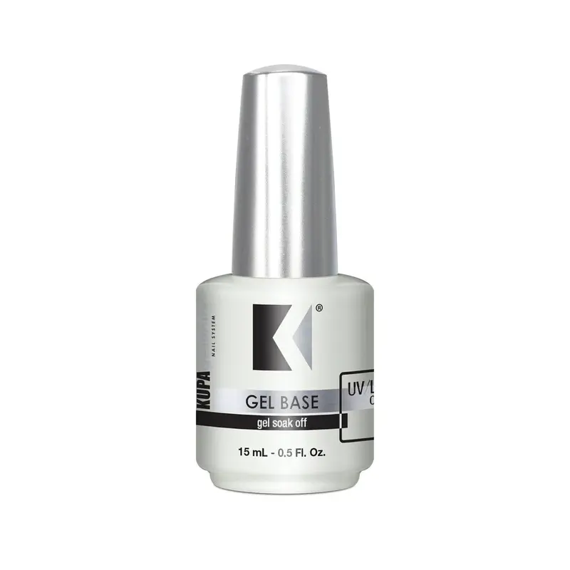 KUPA Gelfinity Liquid Gel Base Coat Nails Polish (0.5oz) - Pro UV Light Gel for Professional Manicures & DIY Home Use, Protective Long-Lasting Easy-Remove Manicure Style Coating, UV-LED Quick-Curing Cosmetic