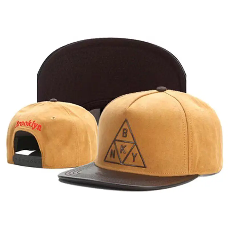 Palm BKNY Embroidered Leather Patch Flatbill Snapback Visor Baseball Cap - Adjustable Streetwear Hat, 55-62cm, High-Quality Unisex Flat Brim Hat for Daily Casual Outfits