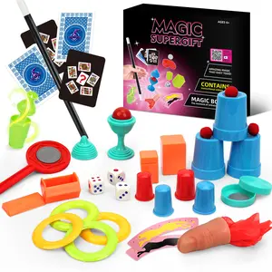 42-Piece Kids Magic Performance Props Gift Box Set, Includes Wand & Cards, Ideal for Ages 6+, Birthday Parties, Halloween, Christmas Gifts