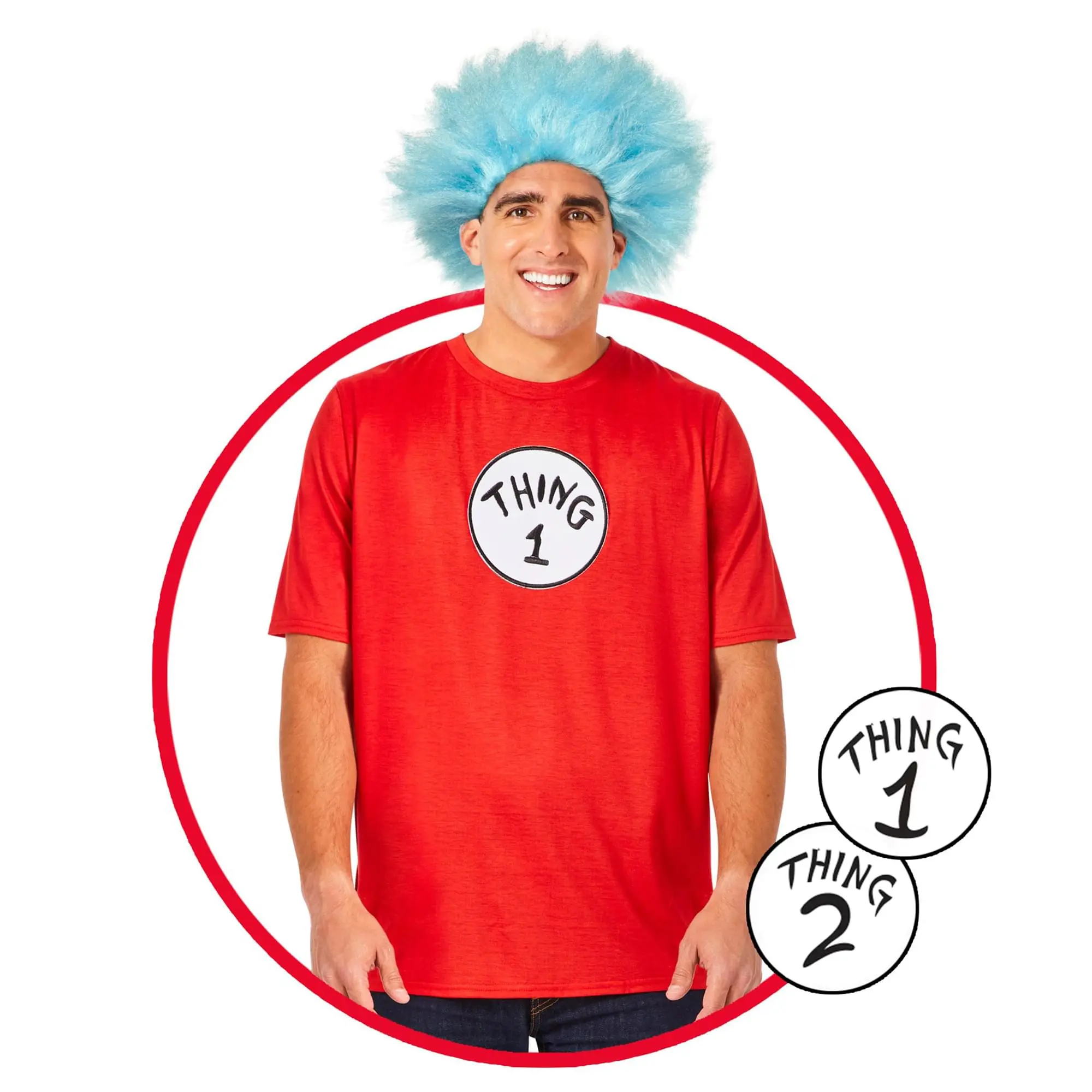 Dr. Seuss Thing 1/2 Hat & Tie Child Costume Kit