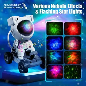 projector bedroom Lunar Rover Projection Lamp Astronaut Moon Car Design 360 Degree Galaxy Star Night Light Home Bedroom Decor Trending Space Gift for Kids Adults LED Projection Lamp with USB Power Romantic Atmosphere Room Party Mood Light Holiday Gift