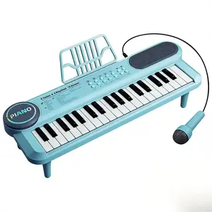 Children's Day Gift 37 Keys Kids Electronic Keyboard with Microphone, USB Rechargeable Folding Piano, TikTok Viral Musical Learning STEM Toy, Portable & Lightweight