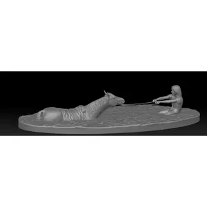 Unpainted Artax and Atreyu swamp of sadness Neverending Story 8 inches