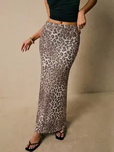 Women's Leopard Print Flare Skirt, Vintage Y2K Style, Fashionable Casual Choice, Comfortable and Stylish Women's Clothing, Aesthetic