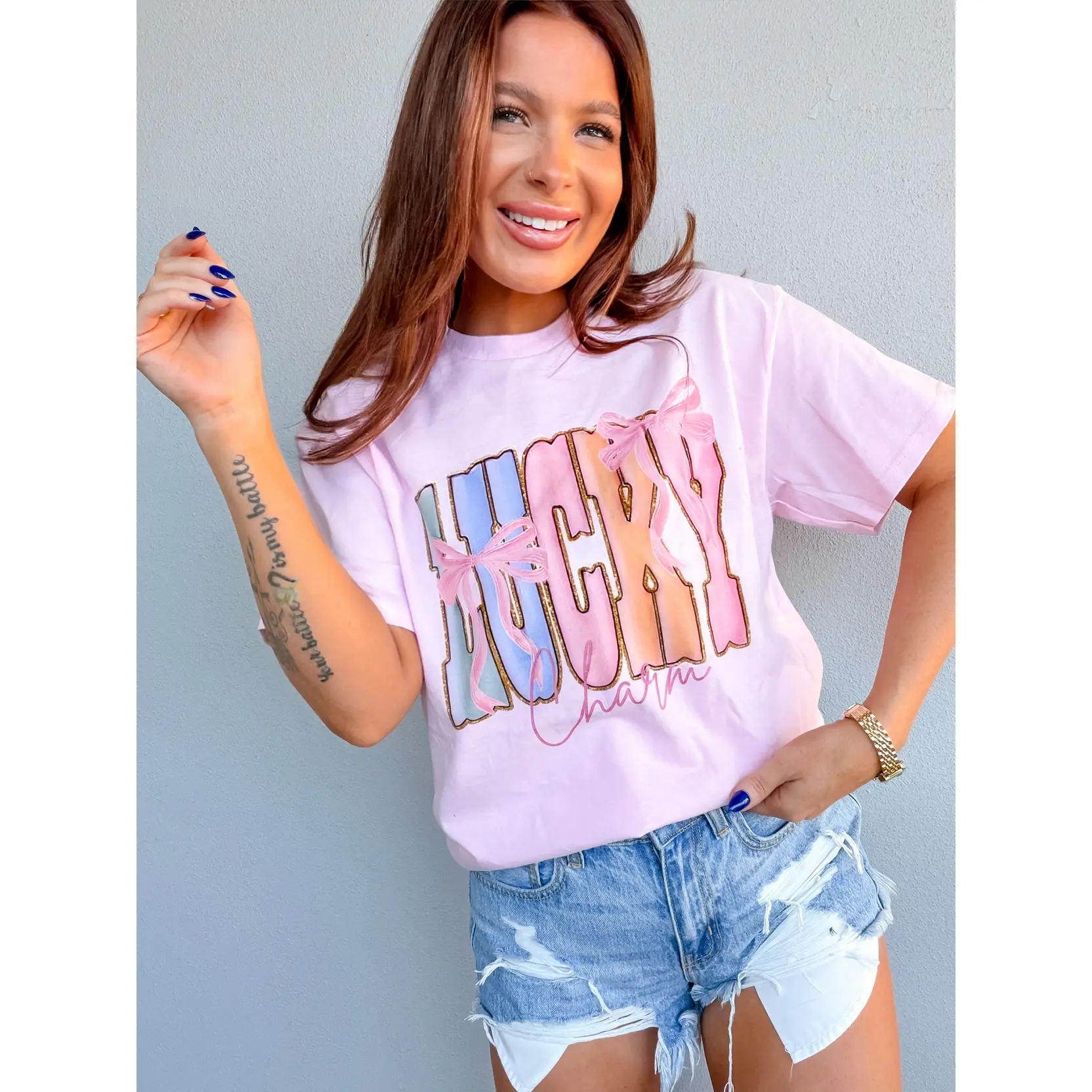 Bubble Lucky Charm Graphic Top
