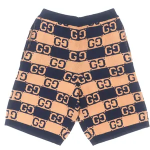 Pre-owned GUCCI Cotton Small Leather Goods GG jacquard knit shorts