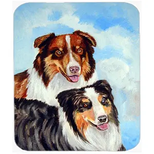 Carolines Treasures  9.5 x 8 in. Australian Shepherd Double Trouble Mouse Pad