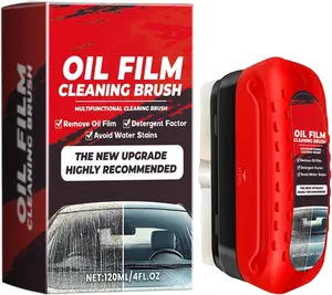 Automotive Oil Film Cleaning Brush New Glass Coating for Windshield Glass Oil Film Remover, Strong Front Windshield Remover for Windshield Improves Clarity and Visibility