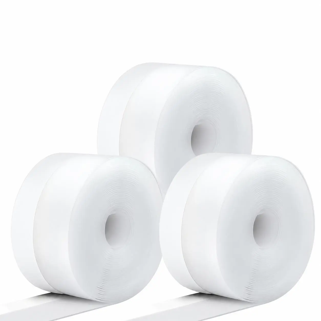 16.4Ft Silicone Door Weather Stripping, 1.38in Width Self Adhesive Draft Stopper Seal Strip, Cut-to-Fit, Anti-Draft Insulation Tape, Dust & Insect Proof for Doors, Windows & Shower Glass Doors, Energy Saving for Apartments & Dorms