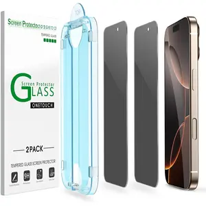 Auto-Alignment OneTouch for  16 Pro Max [6.9'']  Screen Protector,Tempered Glass, 30 seconds Installation, Bubble Free, Case Friendly, Anti-Scratch [2Pack]