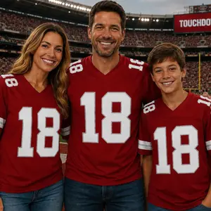 Cardinal Red Football Jersey Custom Name Number Shirt for Loyal Game Day Fans & Family Gifts 7SV