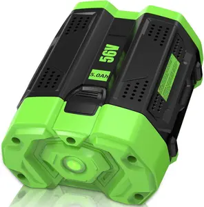 56V 5000mAh High Capacity Replacement for EGO Battery BA2800 Lawn Mower,Leaf Blower,Chainsaw (Black and Green) Power Tool