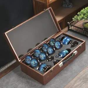 Ruyao tea set, kiln-fired ceramic teapot, Jingdezhen white porcelain teacups, gaiwan, complete home tea set Matcha Kit Set Bone China Tea Set