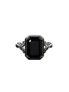 1 Gothic retro black cubic zirconia ring Decorative Art Ring Promise Ring Unique Bridal Anniversary Ring Elegant Ring Wedding Anniversary Ring Wedding Promise Rings Vintage Rings