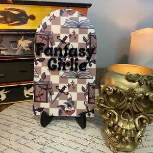 Fantasy Themed Bookshelf Sign - Customizable