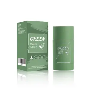 Green Tea Solid Facial Mask, Deep Cleansing & Hydrating Mask Stick, Pore-Reducing Smear-On Mud, Advanced Flawless Skin Barrier Fusion