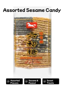 (Roxy) Assorted Sesame Peanut Candy  Cake Candy Net WT 7 oz 200g