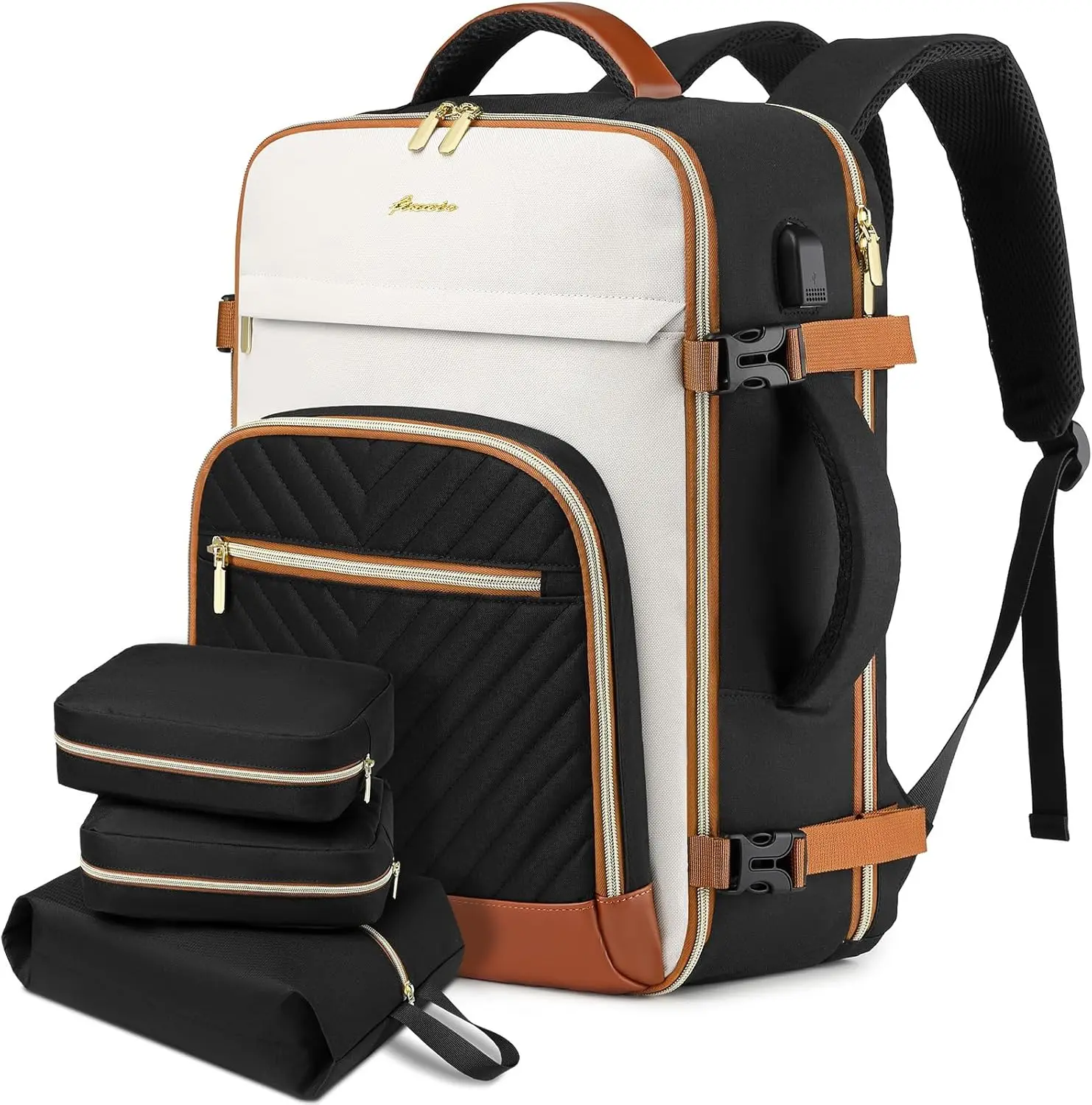 Large 40L Travel Backpack TSA Approved Laptop Carry On Weekender Bag Vancropak 40L Travel Backpack Carry-On Expandable Weekender  main image 4