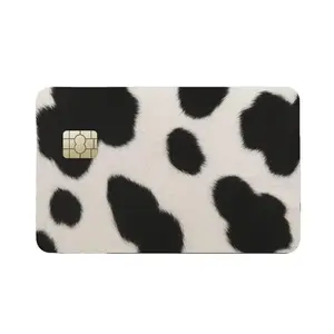 Cow Print Card Vinyl Credit Card Skin Cover for Debit or Credit Cards Basic Design Black and White Pattern
