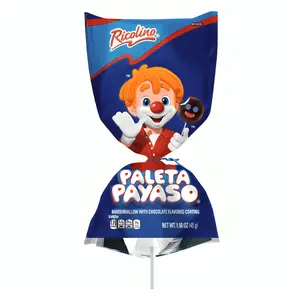 Ricolino Paleta Payaso 45g | Chocolate and Marshmallow Lollipop
