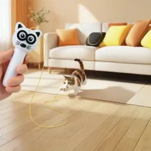 Night Glow Rechargeable Electric Cat Toy Stick, Creative Rope Toy, Self-Entertainment for Cats, Unique Fun Gadget