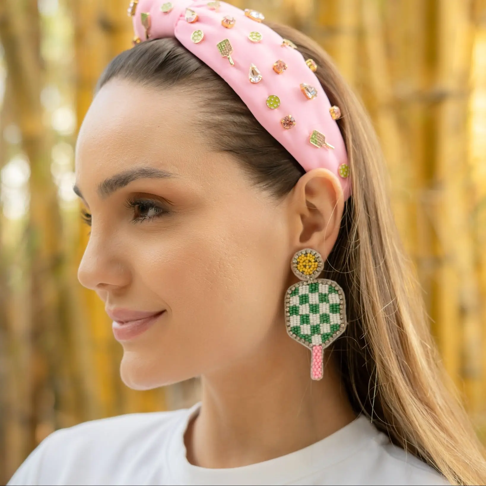 Pickleball Beaded Earrings