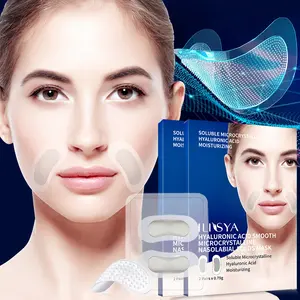 ilisya hyaluronic acid nasolabial mask 2-box set unisex hydrates & smooths smile lines overnight