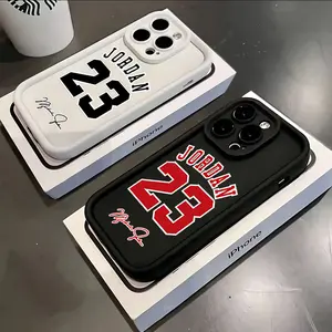 Super Star J-Jordan 23 Basketball Pattern Phone Case for IPhone 16 15 14 13 12 11 Pro Max Luxury Shockproof Protection Smartphone Cover