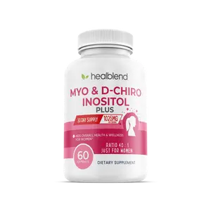 Healblend Myo & D-Chiro Inositol – Hormonal Balance, Healthy Ovulation, Fertility & PCOS Support for Women – 1000mg Myo, 25mg DCI – 60 Capsules