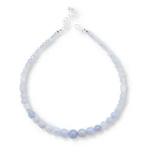 Mine Finds by Jay King Sterling Silver Blue Chalcedony Bead 18" Necklace