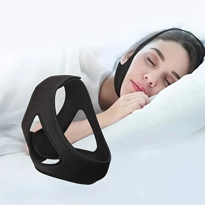 Anti-Snoring Chin Strap Mouth Breathing Corrector 1 Piece Adjustable Comfortable Breathable Practical Sleep Style Health Care Tool For Night Sleep Snoring Relief