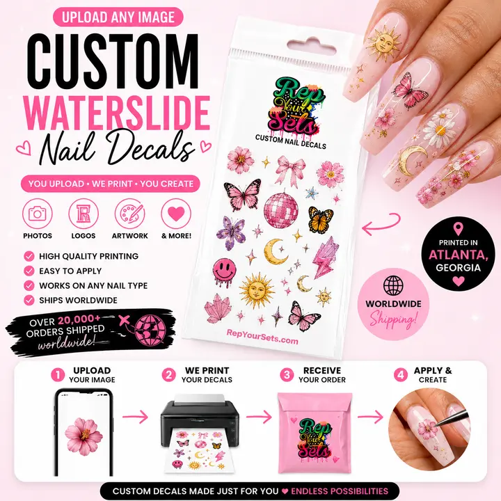 Upload Your Own Image → Get Custom Waterslide Nail Decals
