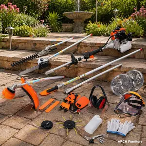 12-in-1 Quick Change Multi-Tool Set, 52CC 2-Cycle EPA-Compliant Garden Trimming System with Gas Pole Saw, Hedge Trimmer, Grass Trimmer, Brush Cutter Attachments and Precision Blades