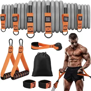 300LBS Heavy Duty Anti-Snap Resistance Bands Set with Handles Professional Workout Bands for Strength Training Muscle Building Home Gym Fitness