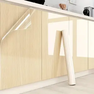 Roll [23.62 * 393.70 in ] kitchen countertop protective film, stove quartz marble tabletop, high-definition transparent film, kitchen wall paste, applicable to cabinets, countertops, tabletops, cabinets adhesive contact paper