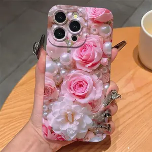 Anti-Drop Tpu Phone Case Cover with Vintage Rose Design, Compatible with iPhone Models 6-16 Pro Max, Perfect Gift for Women & Girls