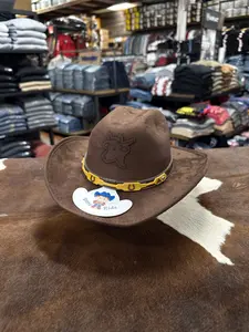 Newborn ( Brown ) Suede Cowboy Hat