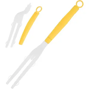 Duster Handle Compatible with Swiffer Duster,Replacement Extendable Dusters Mop Handles for Swiffer Refill,Replaceable Small Duster Refill Handles for Tight Spaces(Yellow,1Pcs)