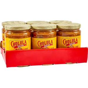 Cholula Original Hot Salsa, Authentic Mexican Style Spicy Salsa, 12 oz Jars, Pack of 6, Perfect for Tacos, Burritos, Nachos & Dips
