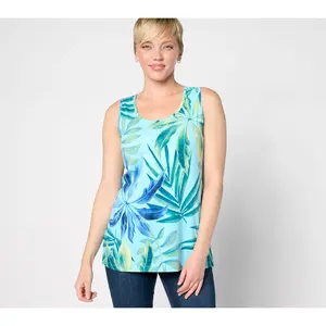 Denim & Co. Beach Jersey Scoop Neck Tank Top
