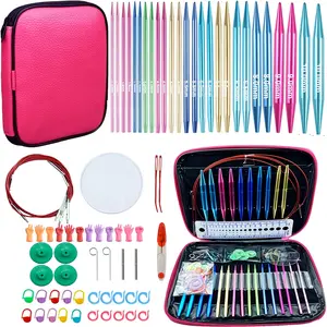 75pcs Ultimate Crochet Hooks Set: 13 Sizes Ergonomic Soft-Grip Hooks (2-8mm) with Case | Complete Kit for Blankets, Hats & Sweaters