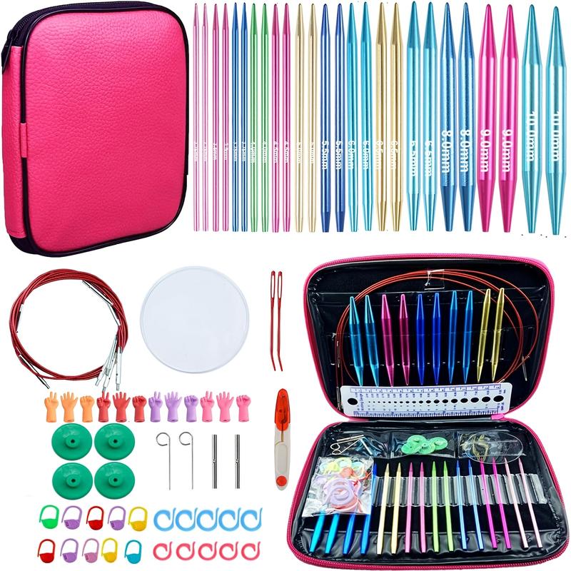 75pcs Ultimate Crochet Hooks Set: 13 Sizes Ergonomic Soft-Grip Hooks (2 ...