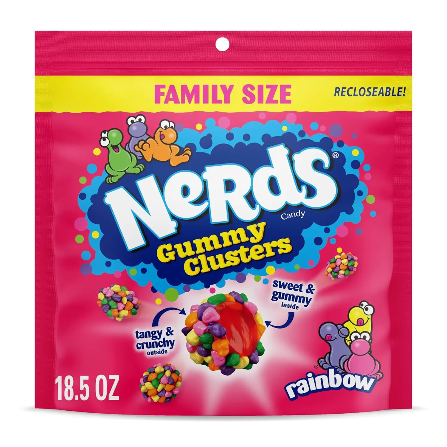 Gummy Clusters, Candy, Rainbow, Crunchy and Gummy, 18.5 oz