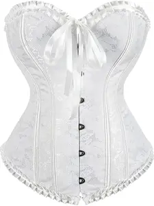 Women's Sexy Push-Up Bodysuit, Strapless Corset Top Print, Renaissance Festival Party, Clubwear, No Shoulder Straps