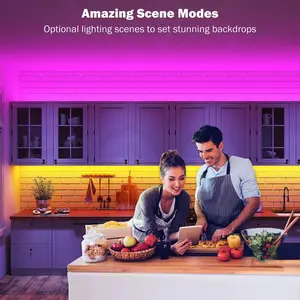 CEILING Led Lights for Bedroom 100 ft (2 Rolls of 50ft) Music Sync Color Changing RGB Led Strip Lights with Remote App Control Bluetooth Led Strip, Led Lights for Room Home Kitchen Decor Party neon decoration led lights