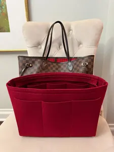 Trending Beaded Bags and Resort Collection - Handbag Purse Organizer Insert Medium Red