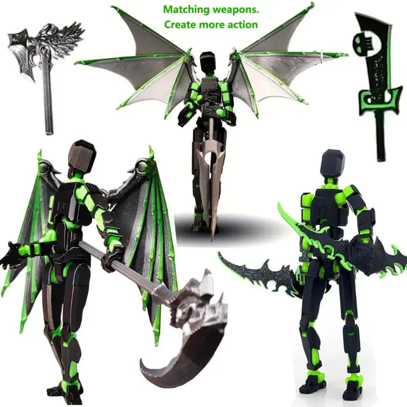 T13 3D Printed High-Articulation Mecha Style Titan 13 Robot Action Figure - 1pc Plastic Unisex Assembled Ready-to-Play Toy, Desktop Decoration, Teen Boy Gift for 12+ Years, Articulated Figures, 3Dprinted Stuff for Collectors