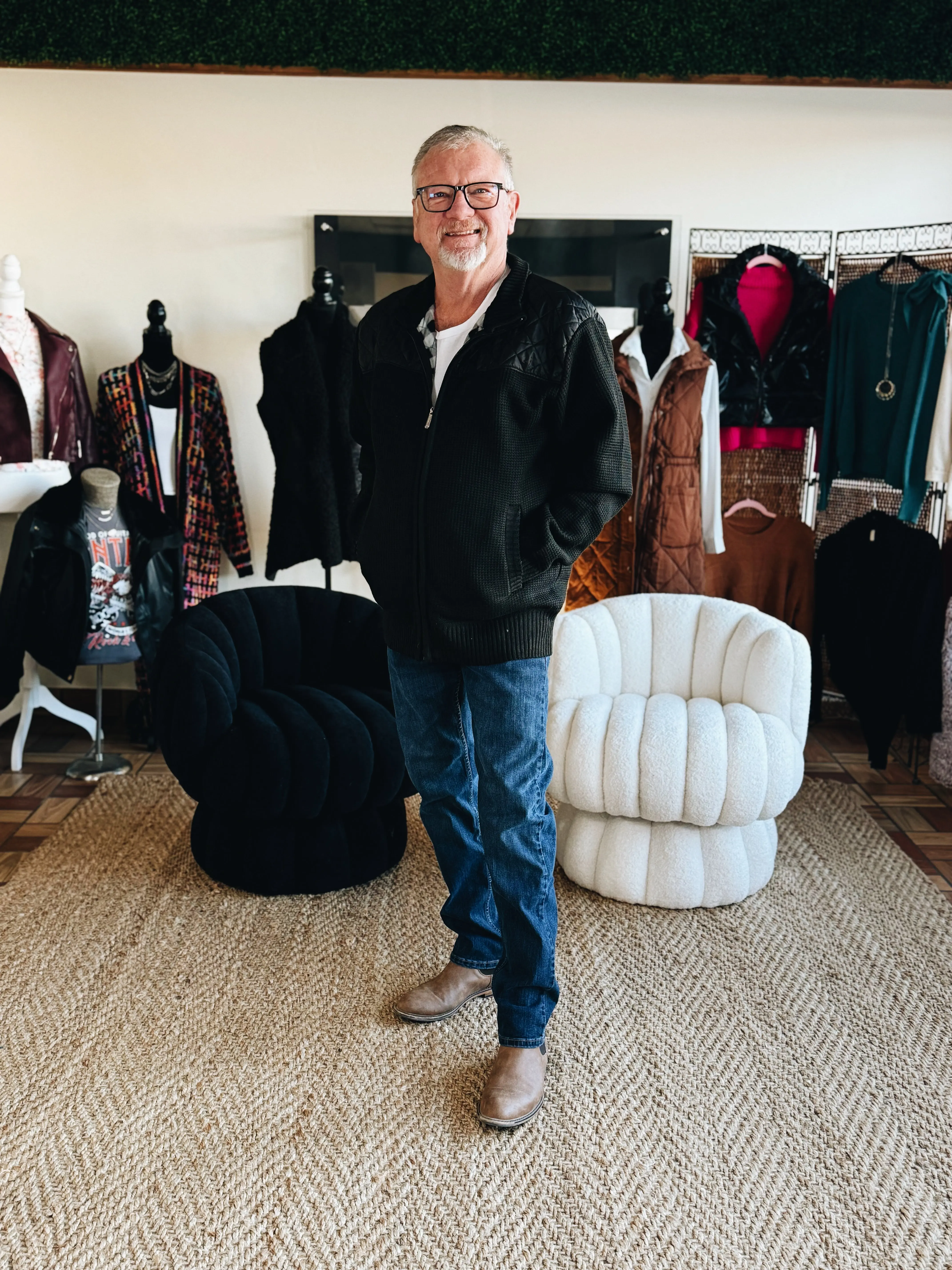 The Heritage Quilted Zip Sweater (Color: Black)